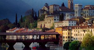 Ponte degli Alpini and the Brenta river in Bassano del Grappa, Italy -- SIME/eStock &copy; (Bing Australia)