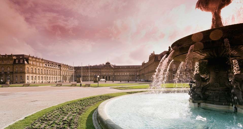Brunnen auf dem  Stuttgarter Schlossplatz