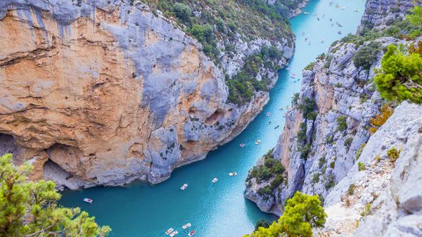Le lac de Sainte-Croix, cours du Verdon, Provence-Alpes-Côte d'Azur, France