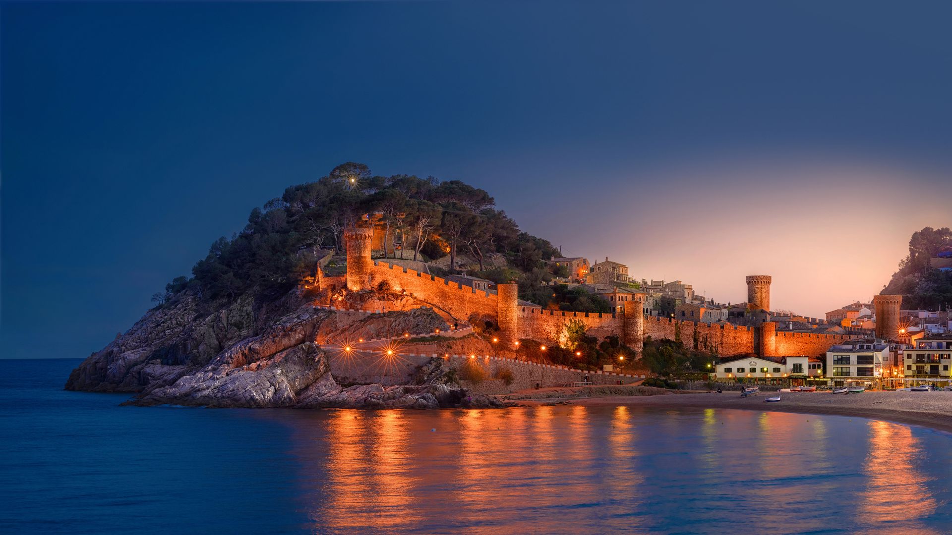 The medieval walled town in Tossa de Mar, Catalonia, Spain