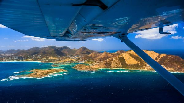 Nature reserve of Pinel Island, Saint Martin, French overseas territory