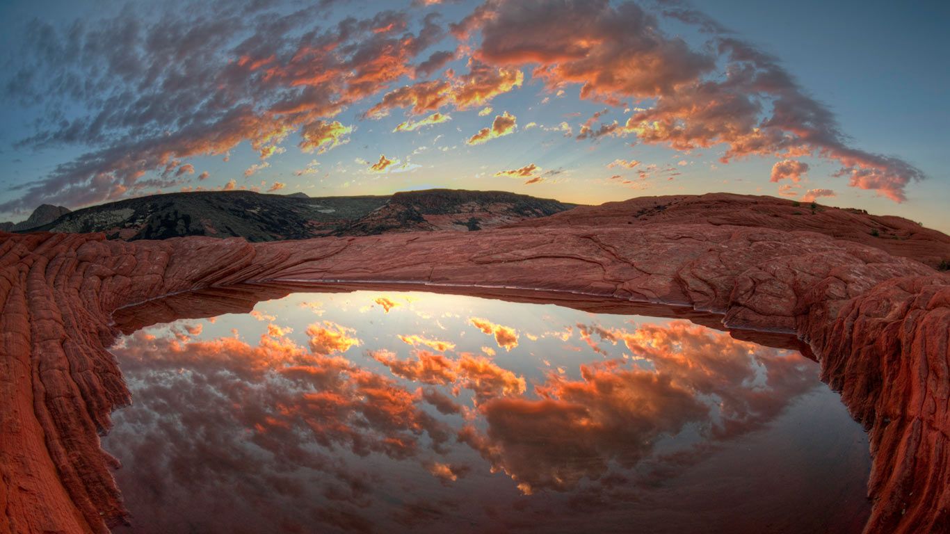 Butch Cassidy's bathtub in Snow Canyon State Park, Utah, USA