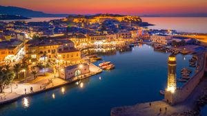 Old Venetian harbour, Rethymno, Crete Island, Greece (© Gatsi/Getty Images)(Bing New Zealand)