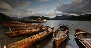 Rowing boats and the Lady Derwentwater cruiser  near Keswick, Cumbria - Lee Pengelly/Photolibrary &copy; (Bing United Kingdom)