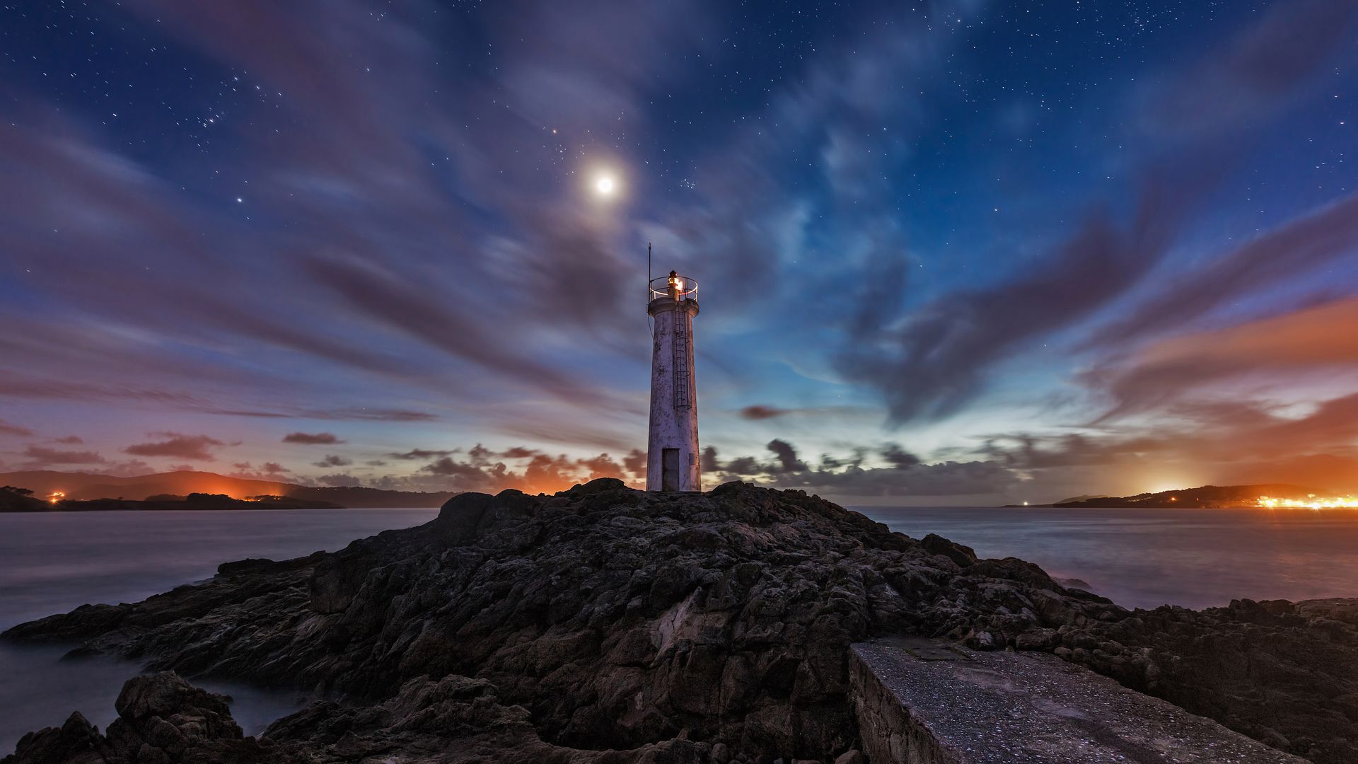 Faro de Playa Lago, Costa da Morte, Muxia, Galicia, Spain