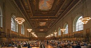 ｢ニューヨーク公共図書館｣アメリカ, ニューヨーク -- Siegfried Layda/Getty Images &copy; (Bing Japan)
