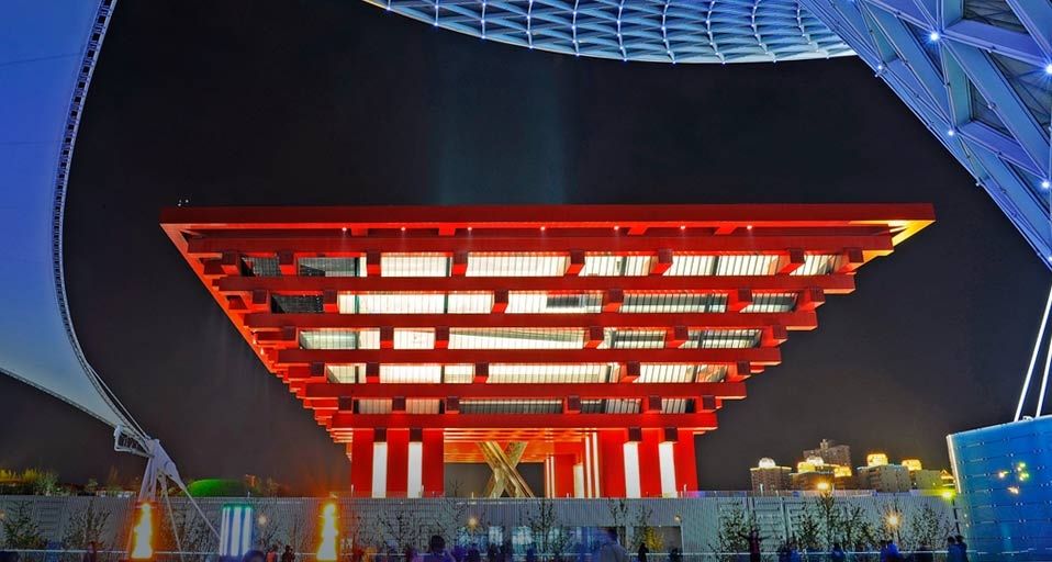 The China Pavilion at the 2010 Shanghai World Expo, in Shanghai, China