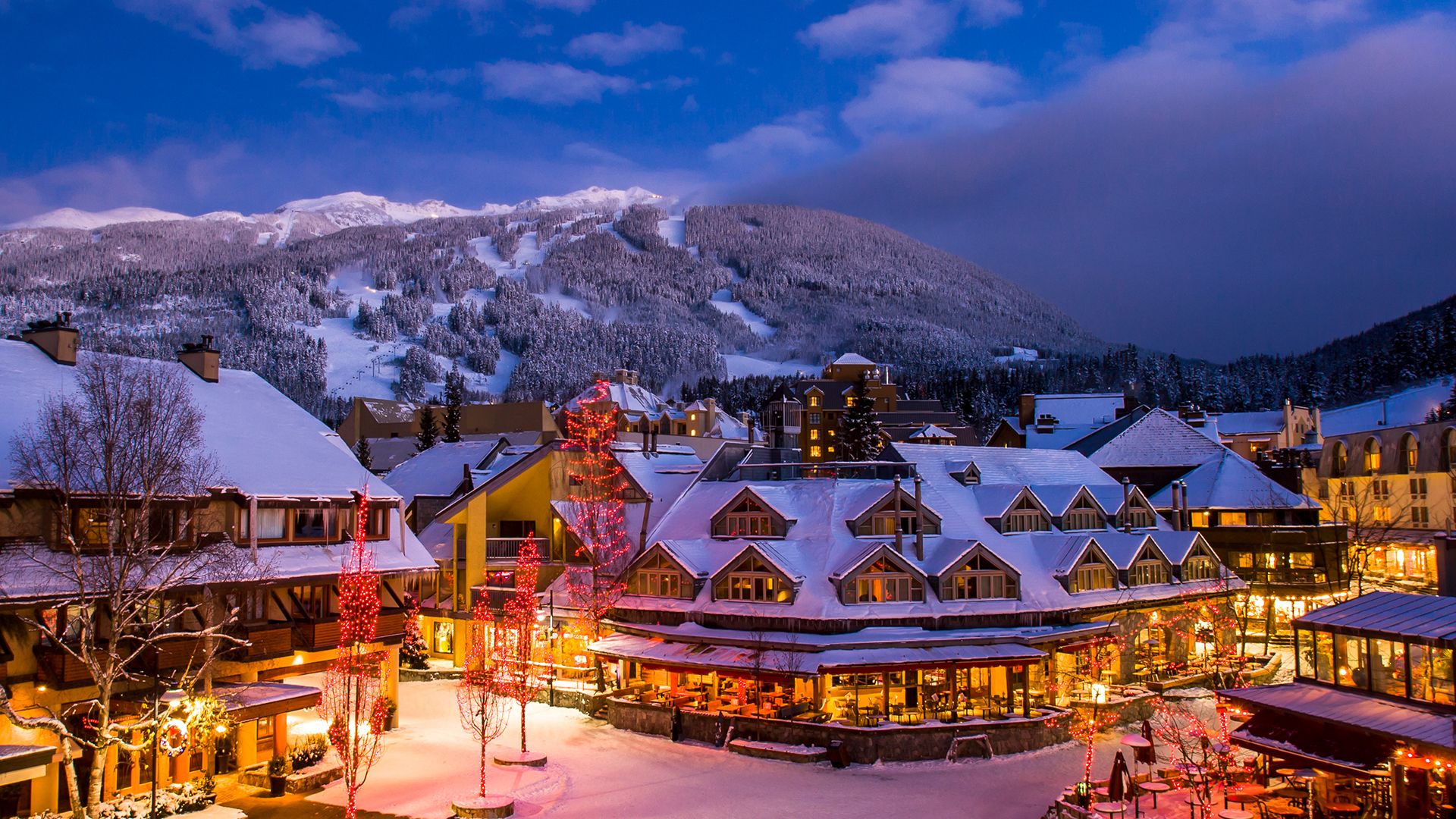 Whistler village, Blackcomb mountain, British Columbia, Canada