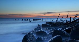 Sea walls built off the coast of Happisburgh, England -- Tim Harris &copy; (Bing United Kingdom)