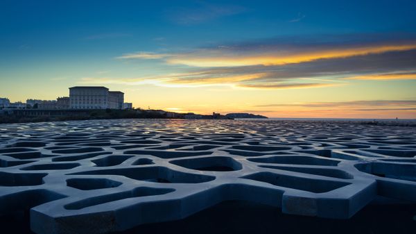 Palais du Pharo at dusk in Marseille, Provence-Alpes-Côte d'Azur, France