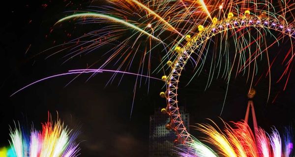 The Millennium Wheel, New Year celebrations, London