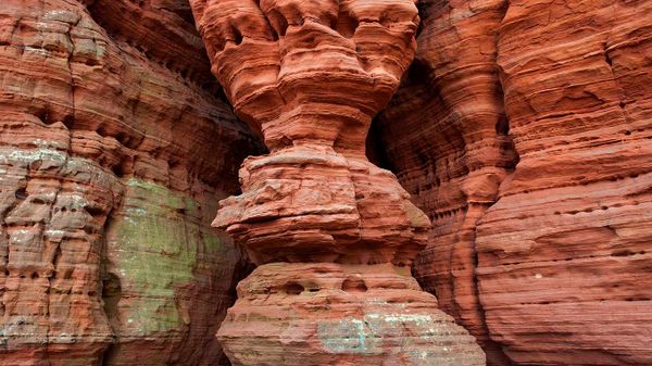 Eroded rock formations, Naturpark Pfälzerwald, Rhineland-Palatinate, Germany