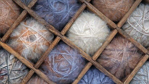 Wool and mohair yarn