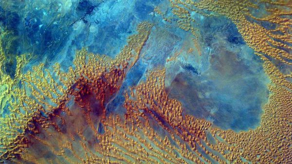 Sahara Desert photographed from the International Space Station by the Sally Ride EarthKAM