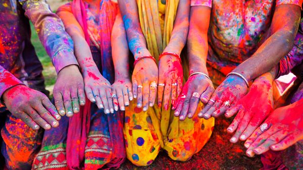 Festeggiamenti Holi a Jaipur, India