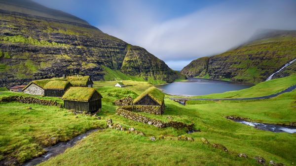 The North Atlantic island village of Saksun