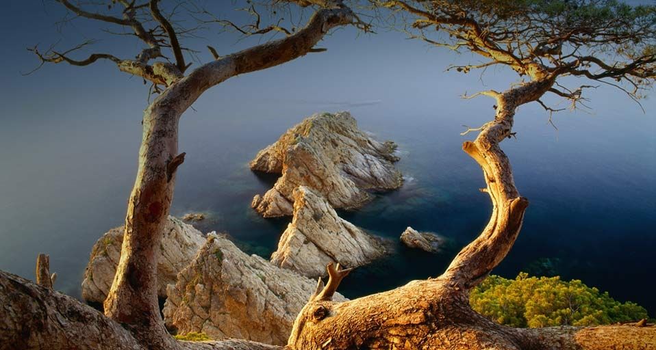 View of the Mediterranean Sea from Tossa de Mar in Catalonia, Spain