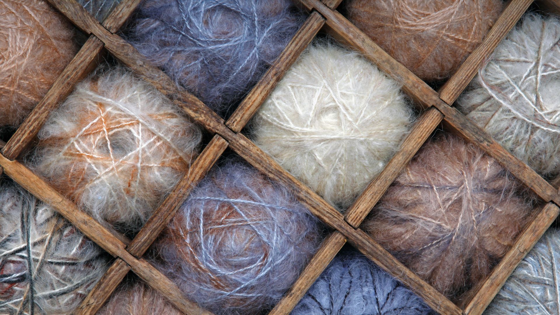 Wool and mohair yarn