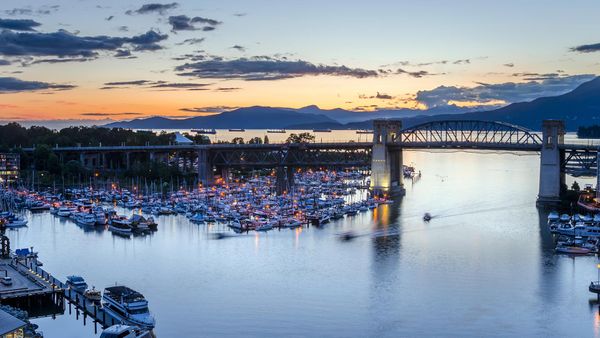 Granville Island marina in Vancouver