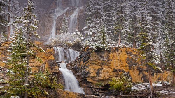 Tangle Creek Falls in Jasper National Park, Alberta, Canada