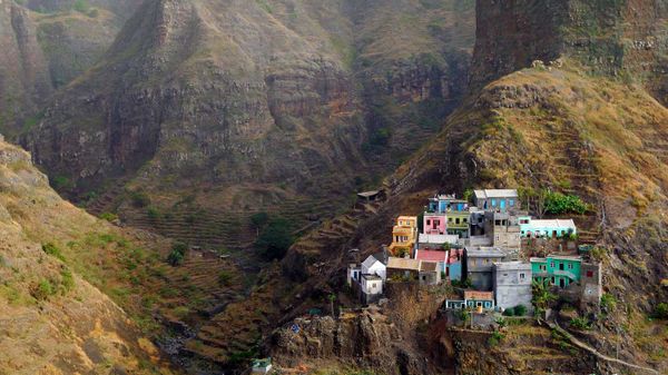 Village of Fontainhas on Santo Antão Island, the Republic of Cabo Verde