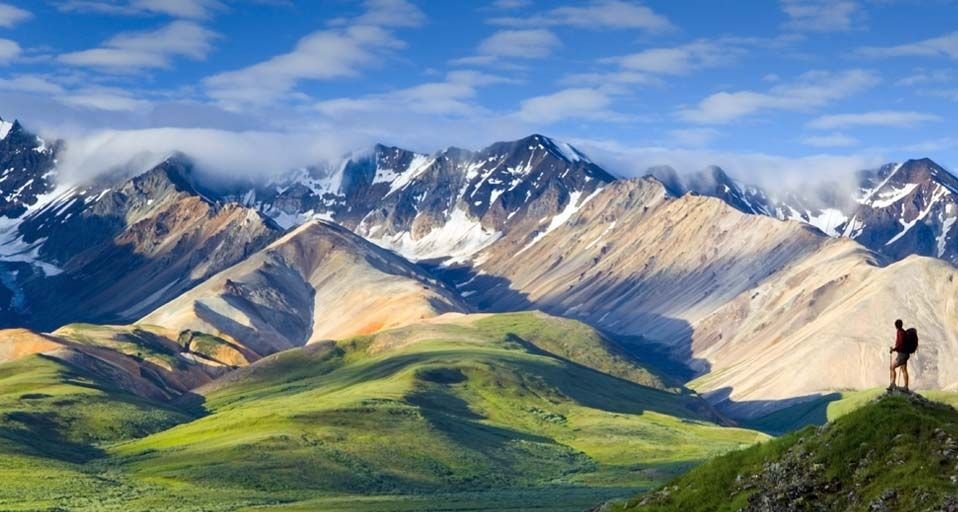 Polychrome Pass overlooking the Alaska Range, Denali National Park, Alaska