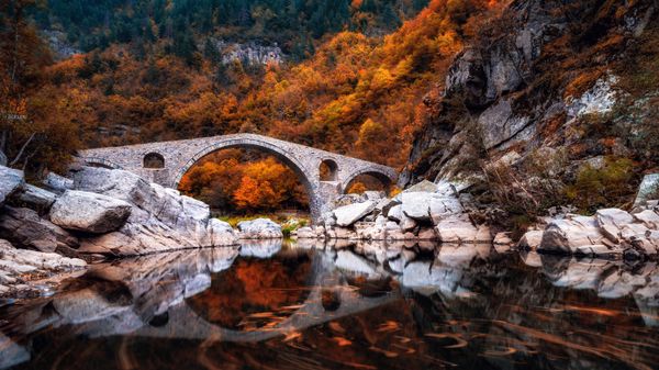 Dyavolski Most (Devil\'s Bridge) over the Arda River in Bulgaria