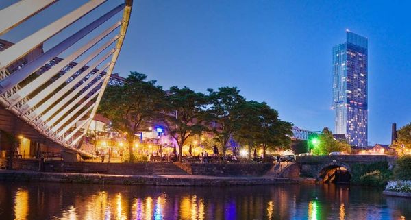 Merchants and the Beetham Tower, Castlefield, Manchester, England