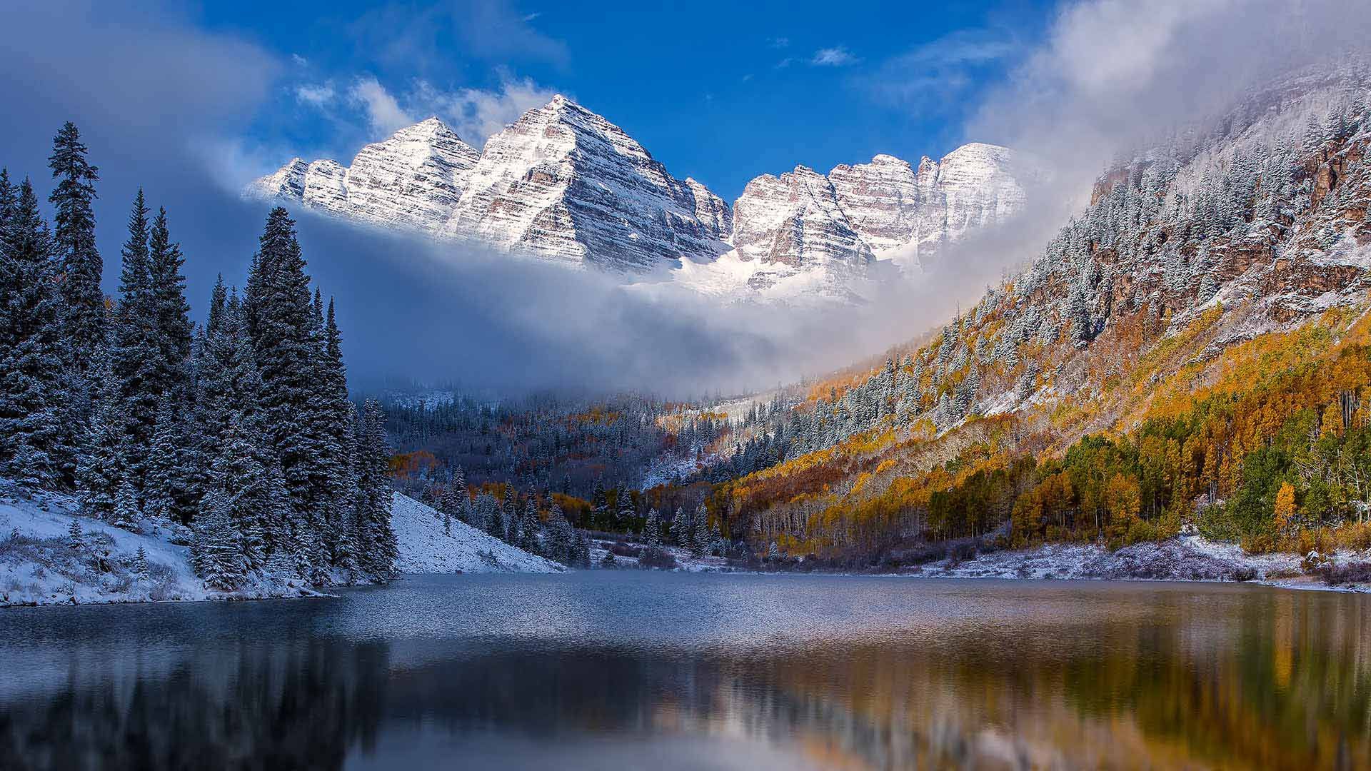 The Maroon Bells, near Aspen, Colorado