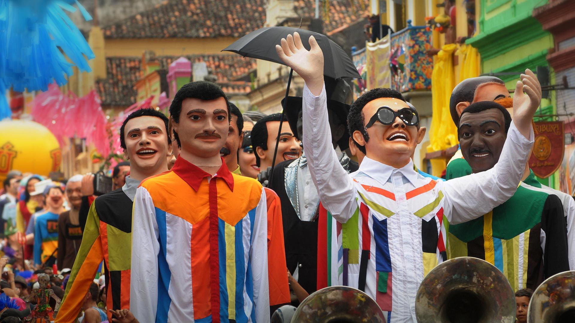 Giant puppets for Carnival in Olinda, Brazil