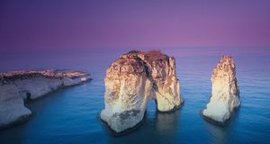 Al Rawcheh Rock near Beirut, Lebanon -- Paul Thuysbaert/Photolibrary &copy; (Bing Australia)