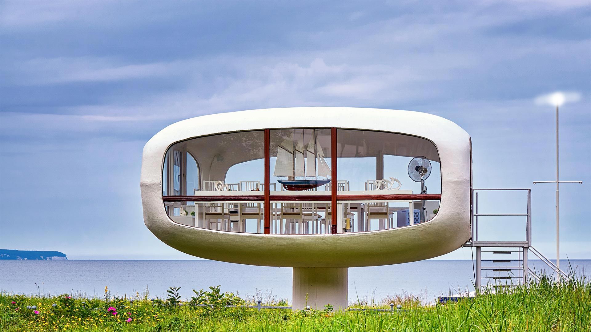 Former lifeguard station on the island of Rügen, Mecklenburg-Western Pomerania, Germany