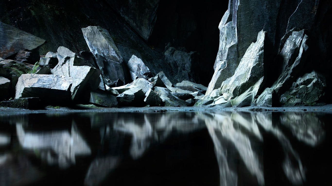 Cathedral Quarry in Little Langdale, Lake District, Cumbria, England, UK