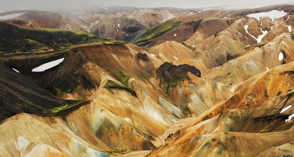 A creek in a valley by Landmannalaugar, Iceland