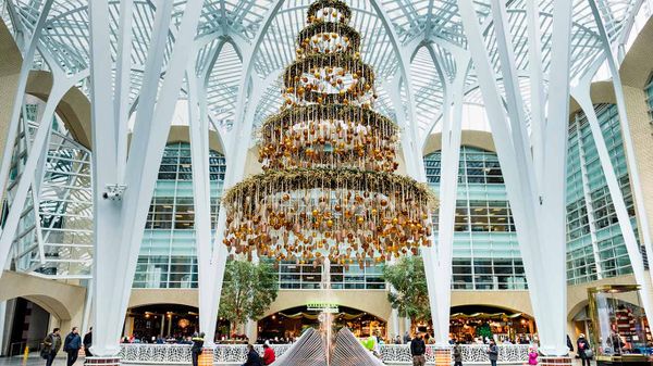 Christmas decorations at the Allen Lambert Galleria in Brookfield Place, Toronto