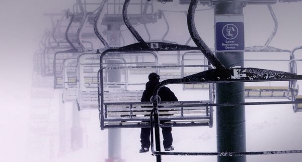Summit Quad chairlift at Mount Hotham, Australia in 2005
