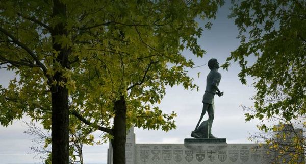 The Terry Fox memorial statue near Thunder Bay, Ontario, Canada