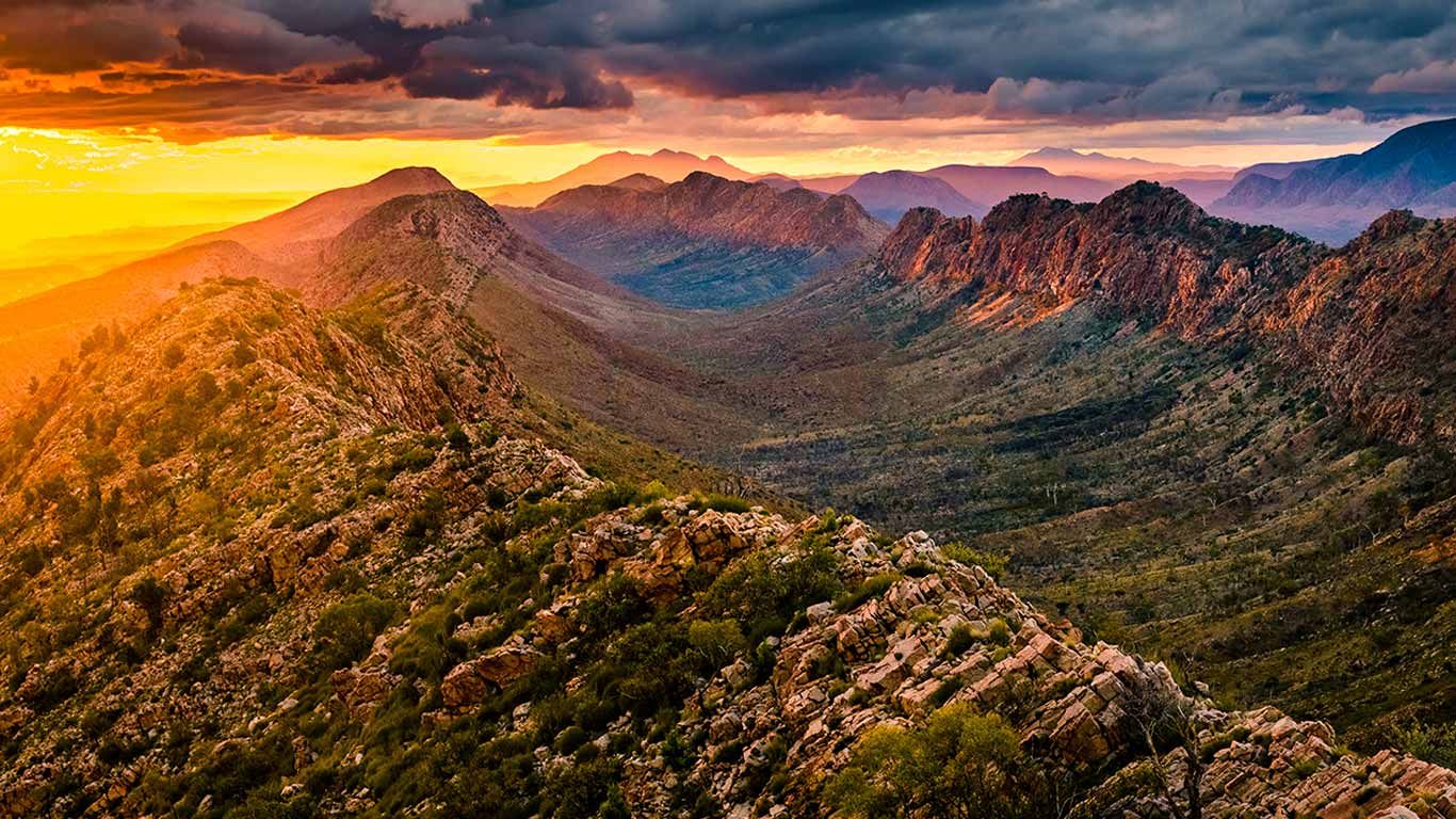 Sunset at Counts Point in West MacDonnell Ranges, Northern Territory, Australia