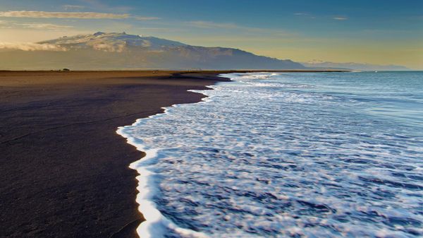 Black sand beach on Ingólfshöfði, Iceland