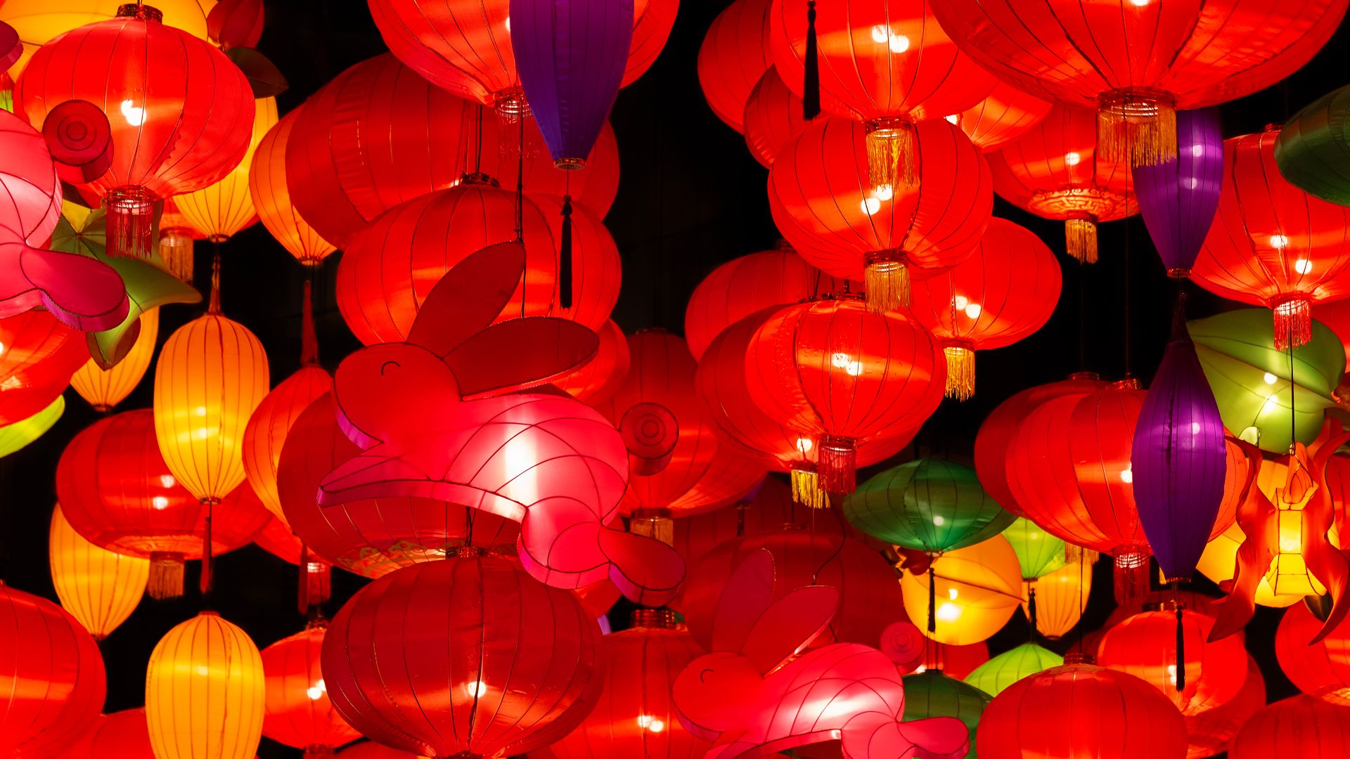 Chinese lanterns for Mid-Autumn Festival celebration