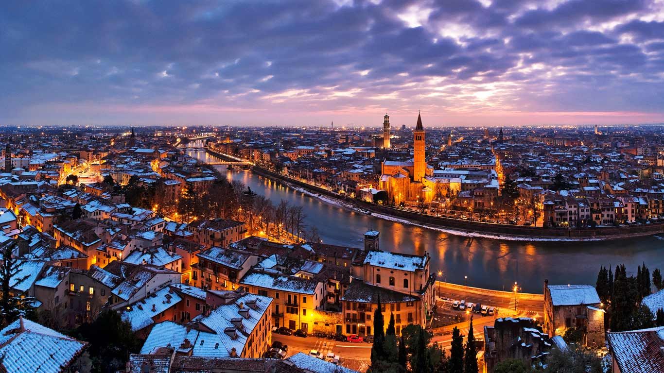 Verona, Italy, along the Adige River