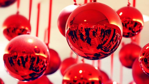 For Black Friday, shoppers reflected in ornaments