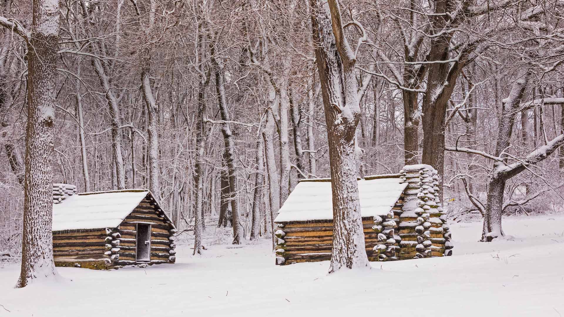 Cabins in Valley Forge National Historical Park, Pennsylvania