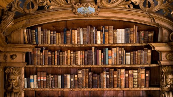 Stiftsbibliothek im Kloster Waldsassen, Oberpfalz, Bayern