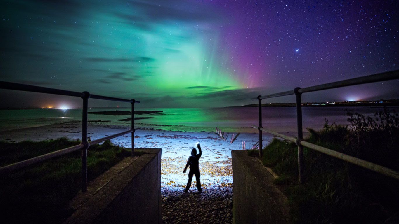 Aurora hunter,  Isle of Lewis, Scotland