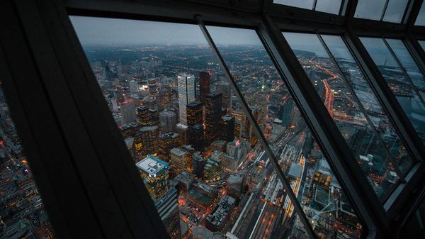 Aerial view of Toronto skyline