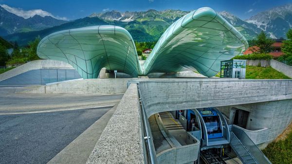 Hungerburgbahn funicular railway station, Innsbruck, Austria