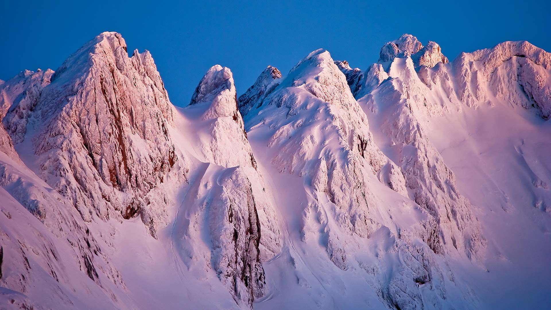 Sunset over Los Argaos mountains, Picos de Europa, Asturias, Spain