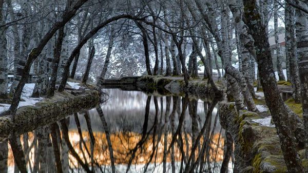 Zêzere River in Covão da Ametade, Serra da Estrela mountains, Portugal