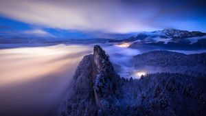 贝希特斯加登阿尔卑斯山脉全景，德国巴伐利亚州 (© Spotcatch/Westend61/Offset)(Bing China)
